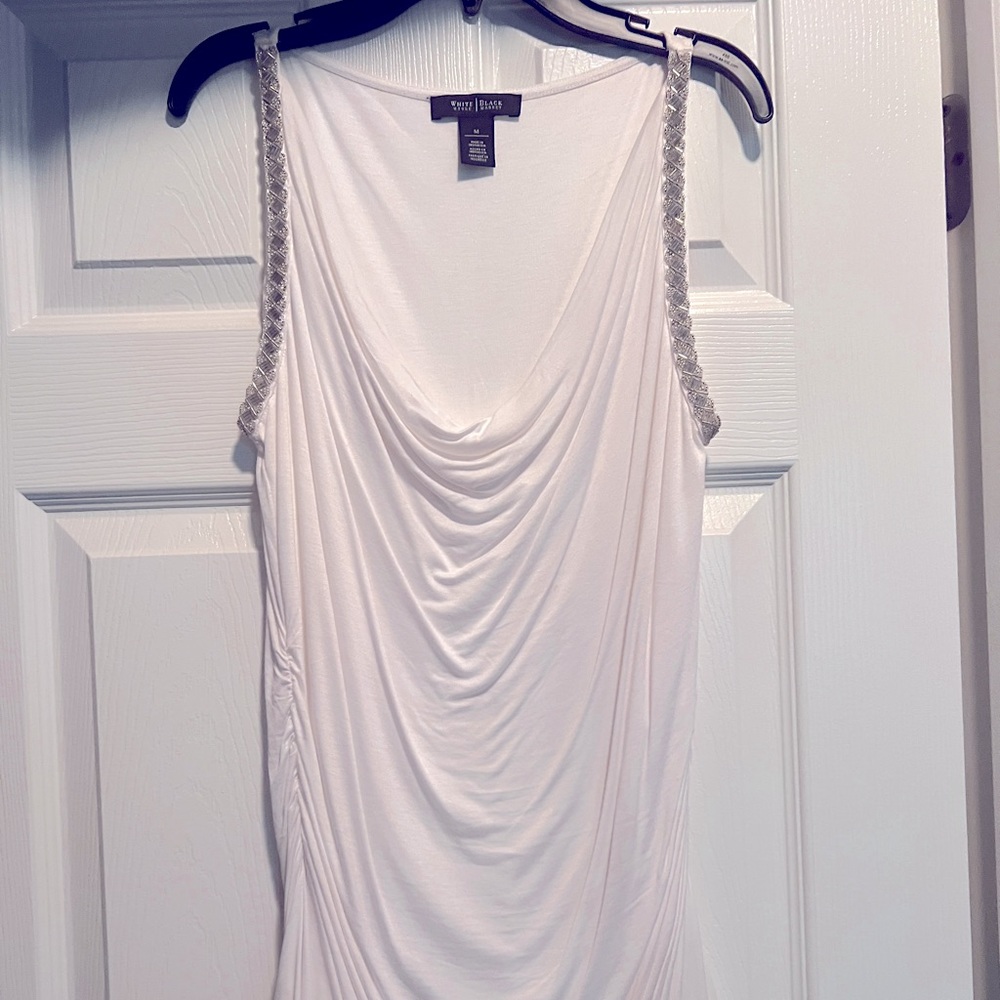 WHBM very flattering white cotton tank. Size M